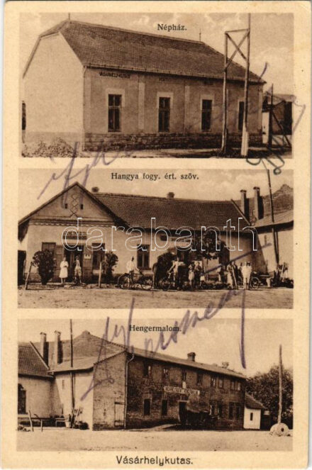 Vásárhelykutas (Székkutas), Horthy Miklós Népház, Hengermalom, kerékpár, Szövetkezeti korlátlan italmérés, Hangya fogyasztási és ért. szövetkezet üzlete és saját kiadása