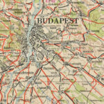 1961 Magyar Néphadsereg Vezérkara katonai térkép, feltekerve, 110x80 cm - Image 2