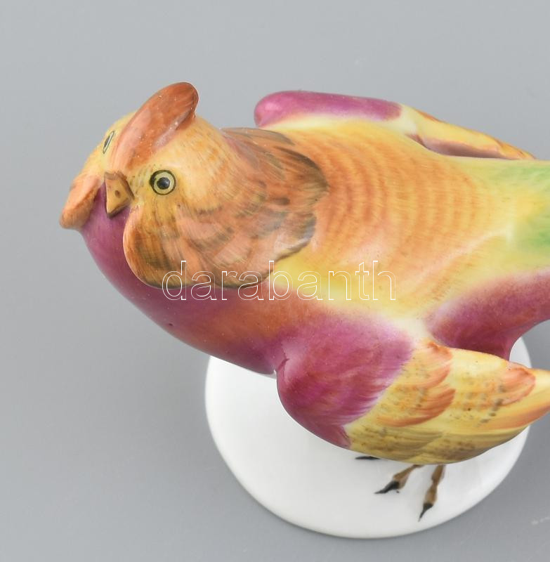 Herendi fácán, kézzel festett porcelán, jelzett, kopásnyomokkal, h: 22cm - Image 2