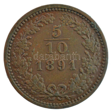 Ausztria 1891. 5/10kr Cu T:2 Austria 1891. 5/10 Kreuzer Cu C:XF Krause KM#2184