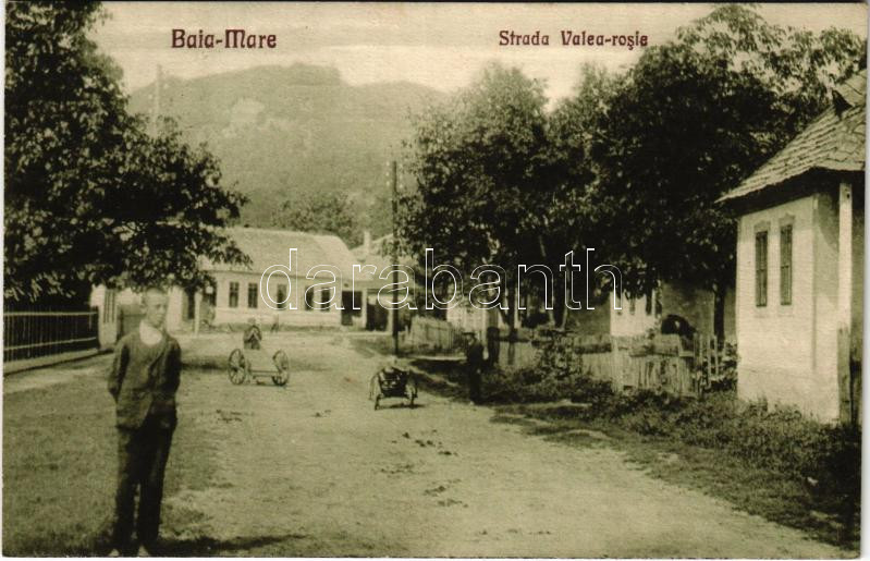 Nagybánya, Baia Mare; Strada Valea-rosie / utca / street view + '1940 Nagybánya visszatért' So. Stpl.