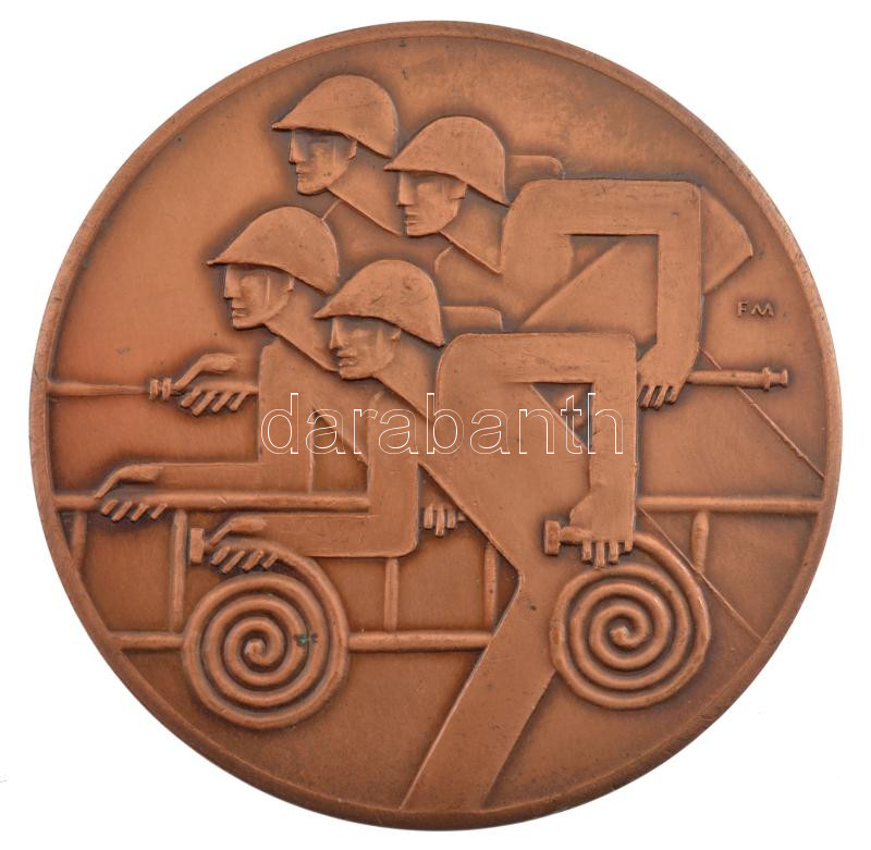 Fritz Mihály (1947-) 1988. 'III. Tisza kupa - Debrecen 1988. június 23-25' kétoldalas bronz emlékérem (60mm) T:1- - Image 2