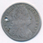 1739K-B 30kr Ag 'III. Károly' (6,60g) T:3 ly. Hungary 1739K-B 30 Kreuzer Ag 'Charles III' (6,60g) C:F hole Huszár: 1625., Unger II.: 1196.