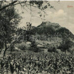 1912 Déva, vár. Kroll Gyula kiadása / castle + 'VÖRÖSTORONY - BUDAPEST 255. SZ.' vasúti mozgóposta bélyegző (EM)