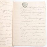1752 Francia nyelvű okmány 10 Sol signettával 20 beírt oldal / Antique French manuscript with signetta - Image 2