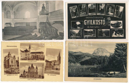 7 db RÉGI erdélyi város képeslap vegyes minőségben / 7 pre-1945 Transylvanian town-view postcards in mixed quality