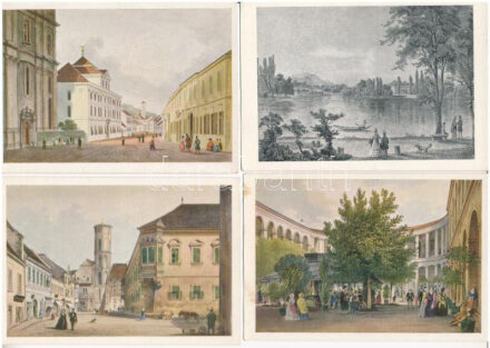 Budapest. Budapest Székesfőváros Múzeuma kiadása - 6 db régi képeslap / 6 pre-1945 postcards