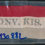1944 : kir. honv kis. karha. zászlóalj. Kiska karszalag Budapest ostroma. 23x6 cm