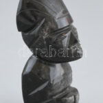 Jelzés nélkül: Mexikói törzsi figura. Kézzel faragott obszidián. Hibátlan, m: 12 cm - Image 2
