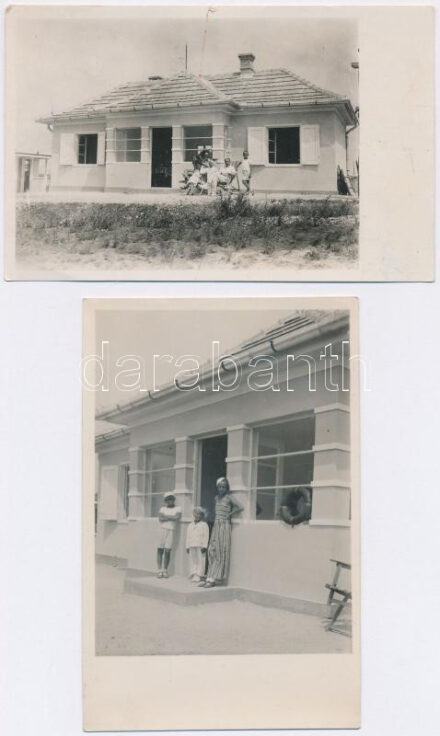 Balatonakarattya - 2 db RÉGI fotó képeslap: nyaraló, villa / 2 pre-1945 photo postcards: villa