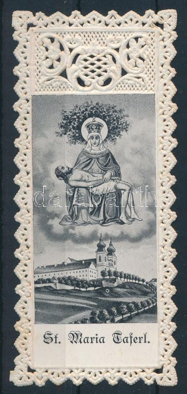 cca 1900 Csipkés szentkép 11 cm