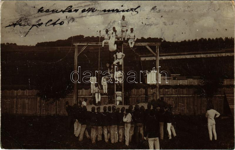 1903 Kolozsvár, Cluj; katonák gyakorlatoznak / Austro-Hungarian K.u.K. military, soldiers' exercise. photo (EB)