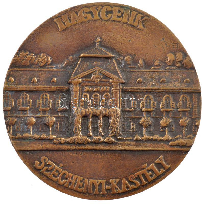 Horváth Sándor (1956-) 1986. 'Gróf Széchenyi István 1791-1860 / Nagycenk Széchenyi-kastély' kétoldalas, öntött bronz emlékérem (90mm) T:1- kis patina - Image 2