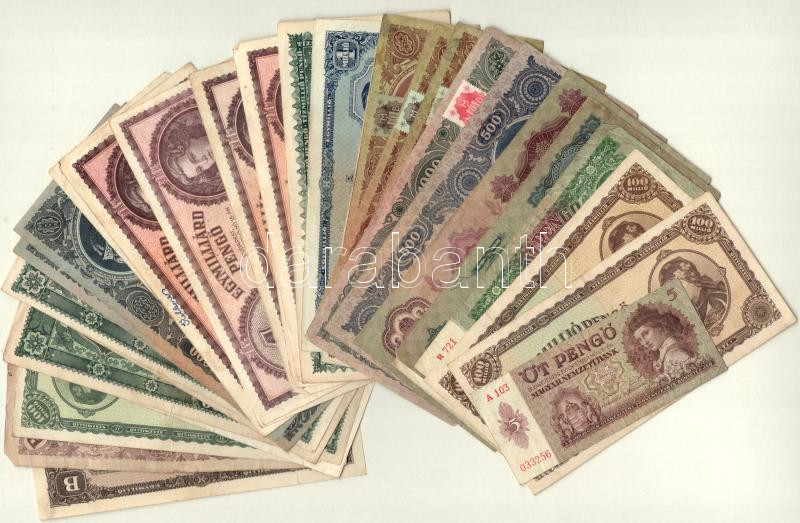 1930-1946. 20P-1.000.000BP (37db) közte 1930. 20P T:III,III-