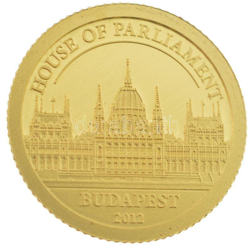 Cook-szigetek 2012. 1$ Au 'Budapest Parlament' (0.5g/0.999) T:PP Cook Islands 2012. 1 Dollar Au 'Budapest Parliament' (0.5g/0.999) C:PP