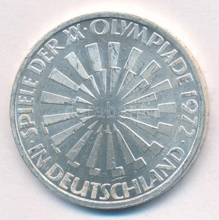 Német Szövetségi Köztársaság 1972F 10M Ag 'Müncheni Olimpia - Spirál' T:1,1- German Federal Republic 1972F 10 Mark Ag 'Munich Olympics - Spiral' C:UNC,AU Krause KM#134.1
