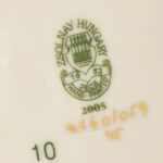 Zsolnay búzavirág mintás porcelán tálka. Kézzel festett, jelzett, minimális kopással, 11x7 cm - Image 2