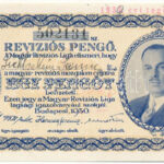 Budapest 1930. 'Revíziós Pengő' arcképes változat, kitöltött, felülbélyegzéssel T:III