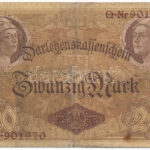 Német Birodalom 1914. 20M hatjegyű sorszámmal '901970' T:III- German Empire 1914. 20 Mark with six digit serial '901970' C:VF Krause #47