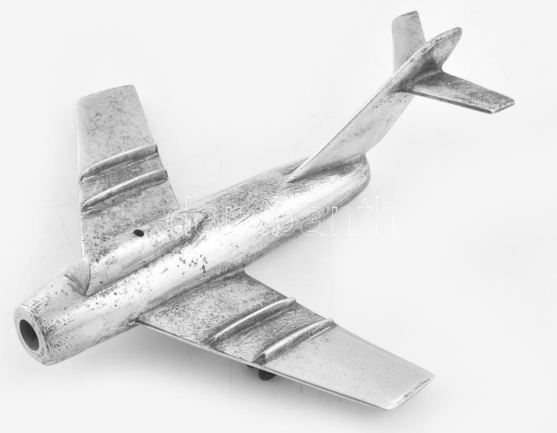 cca 1960 MIG 15 vadászgép fém makett guruló kerekekkel 25 cm - Image 2