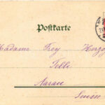 1904 Mulhouse, Mülhausen; Rhein-Rhone Kanal u. d. Postamt / canal, post office (small tear) - Image 2