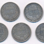 1892KB-1896KB 1K Ag 'Ferenc József' (5xklf) T:2-,3 patina, karc, ph Adamo K5 - Image 2