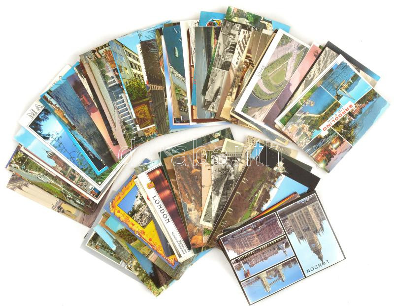 Kb. 100 db MODERN külföldi város képeslap / Cca. 100 modern town-view postcards from all over the world