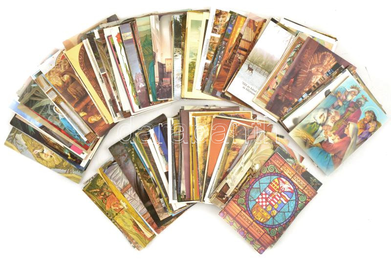 Kb. 200 db MODERN vallásos motívum képeslap / Cca. 200 modern religious motive postcards