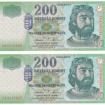 2006. 200Ft (2x) sorszámkövetők 'FB 6347257 - FB 6347258' T:I Adamo F53F1