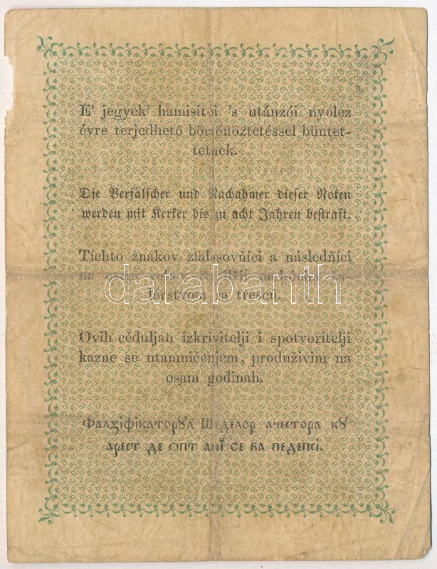 1848. 2Ft 'Kossuth bankó' 'PR 42903' T:III,III- anyaghiány, folt Adamo G105 - Image 2