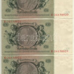 Német Harmadik Birodalom 1933. 50M (7x) sorszámkövetők T:I,I- German Third Reich 1933. 50 Mark (7x) sequential serials C:UNC,AU Krause 182.a - Image 4