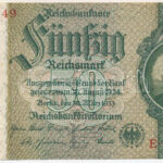 Német Harmadik Birodalom 1933. 50M 'E 24159549' T:I,I- German Third Reich 1933. 50 Mark 'E 24159549' C:UNC,AU Krause 182.a