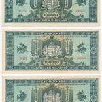 1946. 100.000MP (3x) közeli sorszámokkal T:I- sarokhajlások Adamo P30 - Image 2