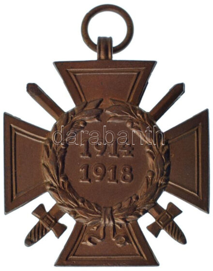 Német Harmadik Birodalom 1934. 'Frontharcos Becsületkereszt 1914-1918' bronzozott Fe kitüntetés mellszalag nélkül T:1- / German Third Reich 1934. 'The Honour Cross of the World War 1914/1918 for Combatants' bronze plated Fe decoration without