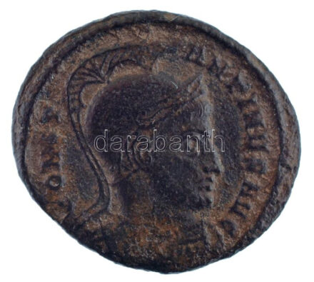 Római Birodalom / Ticinum(?) / I. Constantinus 319-320. Follis Cu (2,64g) T:2- Roman Empire / Ticinum(?) / Constantine I 319-320. Follis Cu 'CONST-ANTINVS AVG / VIRTVS EXERCIT - [P-T]' (2,64g) C:VF RIC VII 114.
