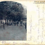 1911 Vihnye, Vihnyefürdő, Kúpele Vyhne; Sétány / promenade (kopott sarkak / worn corners)