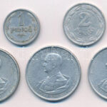 1941. 1P Al + 1943. 5P Al 'Horthy Miklós születésének 75. évfordulójára' (3x) + 1943. 2P Al T:2,2-