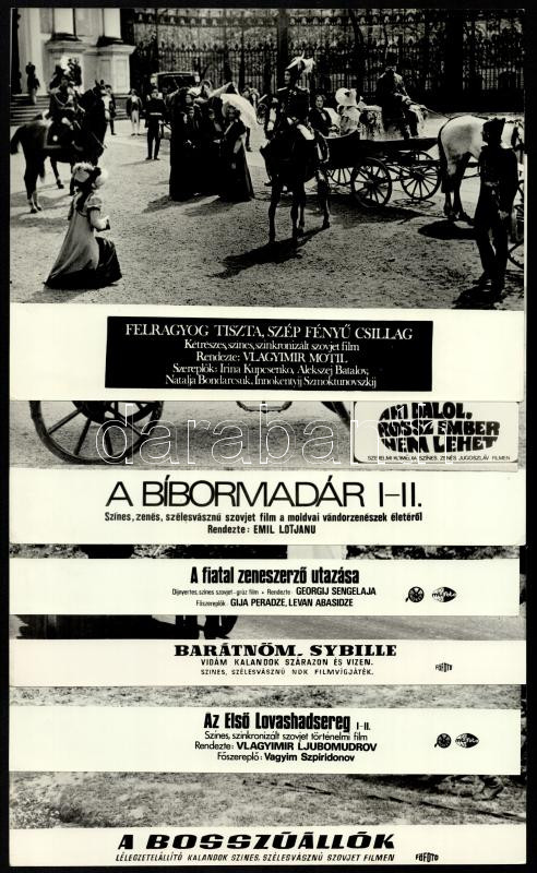 Kocsik, hintók, batárok, homokfutók különféle filmekben (cca 1989 előtt készültek), 13 db vintage produkciós filmfotó, ezüst zselatinos fotópapíron, a használatból eredő (esetleges) kisebb hibákkal, 18x24 cm - Image 4