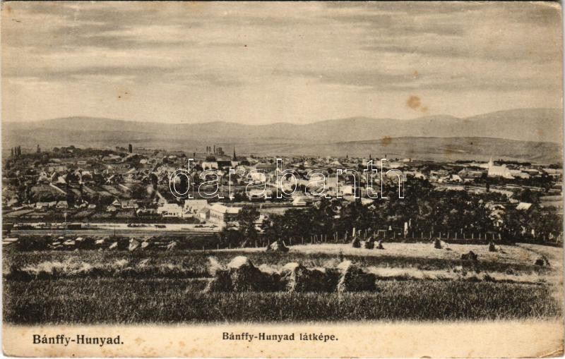 Bánffyhunyad, Huedin; vasútállomás. Schuster Emil kiadása / railway station (EK)