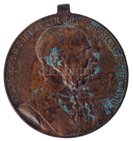 1898. 'Jubileumi Emlékérem a Fegyveres Erő Számára / Signum memoriae (AVSTR)' bronz kitüntetés mellszalag nélkül T:2 patina Hungary 1898. 'Commemorative Jubilee Medal for the Armed Forces' bronze decoration without ribbon C:XF patina