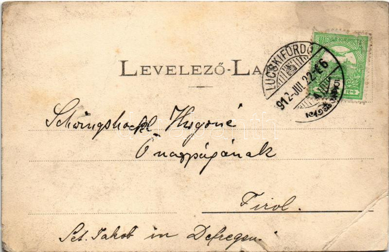 1912 Lucski-fürdő, Lúcky Kúpele (Liptó); látkép. Sochán P. kiadása / spa, general view (r) - Image 2