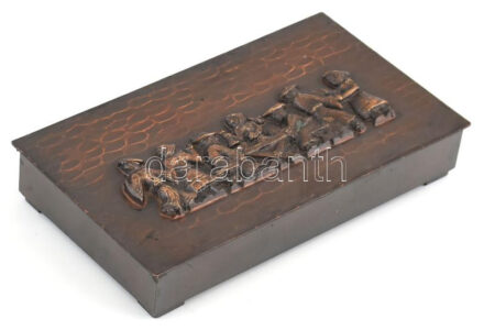 Retro kerámia tál, falidísz Kézzel festett, jelzés nélkül kis mázhibával 23x23 cm