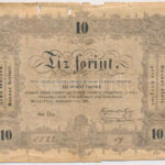 1848. 10Ft 'Kossuth bankó' 'Ho. 5222 39' T:III- beszakadások, ly., anyaghiány Adamo G111