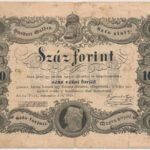1848. 100Ft 'Kossuth bankó' 'ÜR 20440' T:III,III- ly., beszakadások, fo. Hungary 1848. 100Ft 'Kossuth banknote' C:F,VG hole, tears, spotted Adamo G114