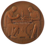 Berán Lajos (1882-1943) 1938. 'Debreceni Collegium 1538-1938 / Orando et Laborando' kétoldalas bronz emlékérem (41mm) T:1 - Image 2