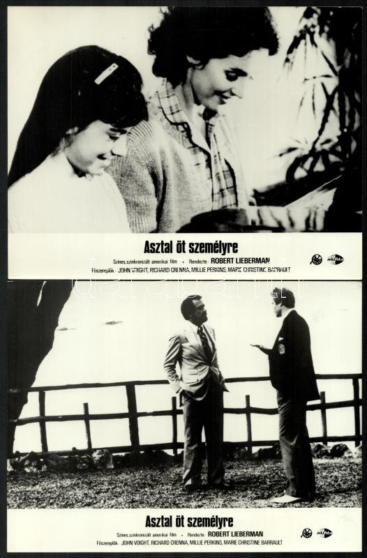 cca 1983 ,,Asztal öt személyre' című amerikai film jelenetei és szereplői, 5 db vintage produkciós filmfotó, ezüst zselatinos fotópapíron, a használatból eredő - esetleges - kisebb hibákkal, 18x24 cm - Image 2