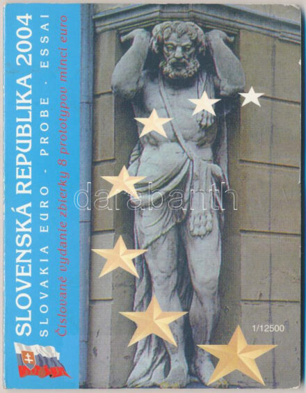 Szlovákia 2004. 1c-2E (8xklf) 'Euro próbaveretek' szettben T:BU Slovakia 2004. 1 Cent - 2 Euro (8xdiff) 'Euro trial set' C:BU