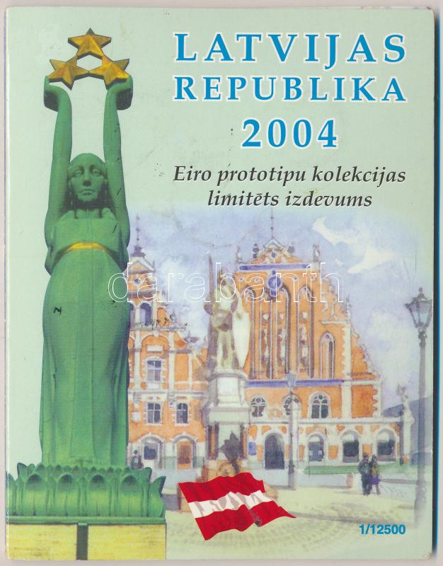 Lettország 2004. 1c-2E (8xklf) 'Euro próbaveretek' szettben T:BU Latvia 2004. 1 Cent - 2 Euro (8xdiff) 'Euro trial set' C:BU