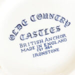 British Anchor Ironstone, angol fajansz teáskanna, 'Old Country Castles' máz alatti mintával. Jelzett, hibátlan, m: 24,5 cm - Image 2