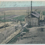 1915 Alsóság, (Celldömölk) Sághegy, Bazaltbánya, sikló, iparvasút. Dinkgreve Nándor kiadása (r)